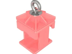 Schake Schilderklemme Kunststoff Ohne Ösen Haken Rot