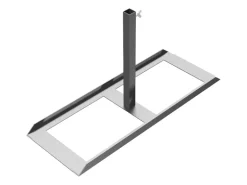 Schake Schilderständer 40 mm x 40 mm Fußplatten Feuerverzinkt