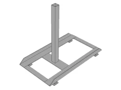 Schake Schilderständer Provinz 40 mm x 40 mm Fußplatten Feuerverzinkt