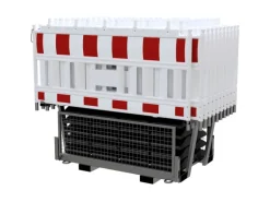 Schake Set-Absperrgitter Adapter RA2/B Weiß-Rot 20 Stück