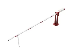 Schake Wegeschranke Pendelstütze Dreikant 4.000 mm Weiß-Rot