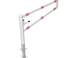 Schake Wegesperre Drehbar Einbetonieren Vorhangschlosse 1.500 mm Rot-Weiß