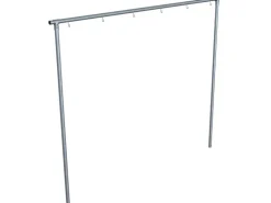 Schake Wäschegerüst Querrohr 6 Haken Einseitig Ø 48 mm Feuerverzinkt