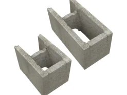 Schalungs Mauerstein Randstein Grau 17,5 cm Set 2-teilig