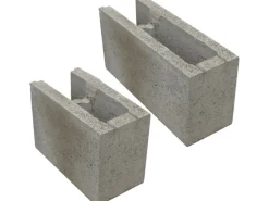 Schalungs Mauerstein Randstein Grau 24 cm Set 2-teilig