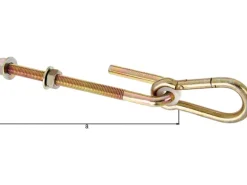 Schaukelhaken zum Durchschrauben Stahl galvanisch verzinkt M12 x 200mm