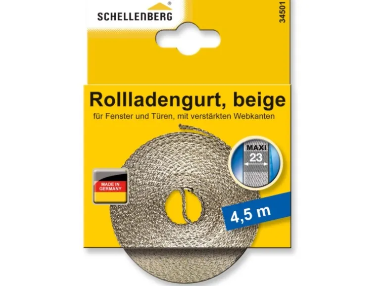 Schellenberg Rollladengurt Maxi 23 mm 4,5 m Beige