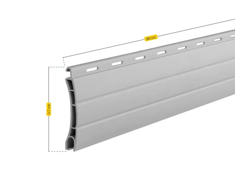 Schellenberg Rollladenlamelle Mini Kunststoff 80 cm x 3,7 cm Grau