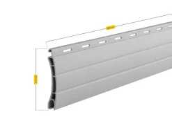 Schellenberg Rollladenlamelle Maxi Kunststoff 80 cm x 5,2 cm Grau