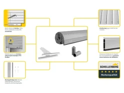 Schellenberg Rollladenpanzer Maxi PVC 110 cm x 90 cm Grau