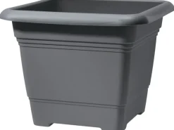 Scheurich Pflanzgefäß Nora 22,7 cm x 22,7 cm Metallic Grey