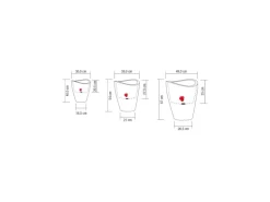 Scheurich Pflanzgefäß Wave Globe High Ø 30 cm x 40 cm Schwarz-Granit