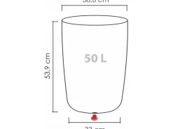 Scheurich Pflanzsäule Linetto High Ø 38 cm x 54 cm Stony Black