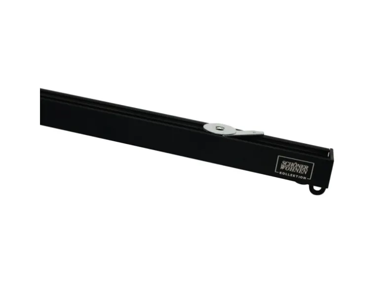 Schöner Wohnen Aluminium-Vorhangschienenset Emilia 1-läufig 200 cm Schwarz-Matt