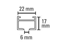 Schöner Wohnen Aluminium-Vorhangschienenset Emilia 1-läufig 200 cm Schwarz-Matt