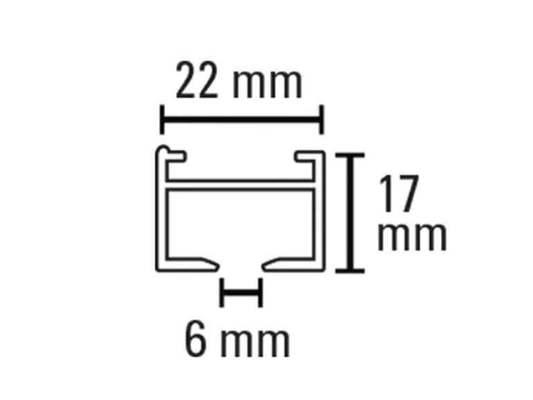 Schöner Wohnen Aluminium-Vorhangschienenset Emilia 1-läufig 200 cm Schwarz-Matt