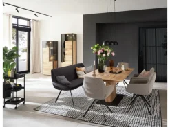 Schöner Wohnen Aluminium-Vorhangschienenset Emilia 1-läufig 200 cm Schwarz-Matt