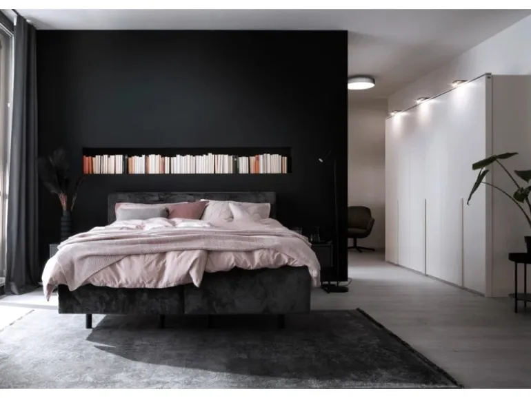 Schöner Wohnen Aluminium-Vorhangschienenset Emilia 1-läufig 200 cm Schwarz-Matt