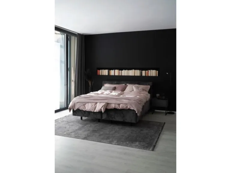 Schöner Wohnen Aluminium-Vorhangschienenset Emilia 1-läufig 200 cm Schwarz-Matt