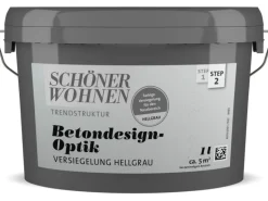 Schöner Wohnen Betondesign-Optik Versiegelung Hellgrau