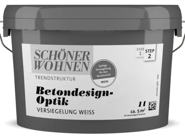 Schöner Wohnen Betondesign-Optik Versiegelung Weiß