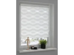 Schöner Wohnen Doppelrollo Tilda Welle 100 cm x 150 cm Weiß
