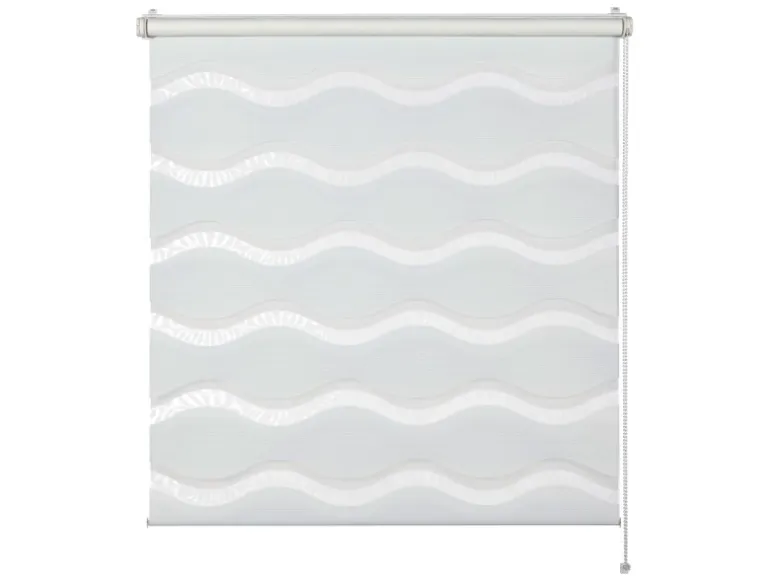 Schöner Wohnen Doppelrollo Tilda Welle 60 cm x 150 cm Weiß