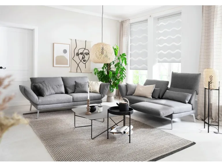 Schöner Wohnen Doppelrollo Tilda Welle 60 cm x 150 cm Weiß