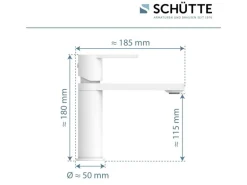 Schütte Waschtischarmatur Manhattan Weiß Matt