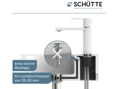 Schütte Waschtischarmatur Manhattan Weiß Matt