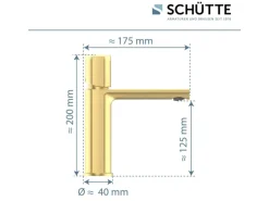 Schütte Waschtischarmatur New York Gold Matt