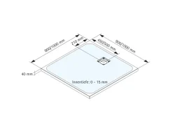 Schulte Duschwanne ExpressPlus Quadrat 90 cm x 90 cm Alpinweiß