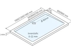 Schulte Duschwannen-Set ExpressPlus Extraflach Rechteck 120 cm x 90 cm