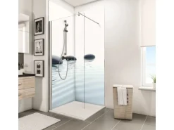Schulte ExpressPlus DecoDesign Duschrückwand Foto über Eck Zen-Steine 210x90x90c
