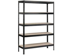 Schulte Stecksystem-Schwerlastregal S 180 cm x 90 cm x 40 cm Schwarz