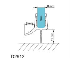 Schulte Wasserabweisprofil für Serie Davita