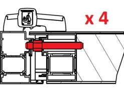 Sicherheits-Haustür Moderno Premium RC3M350 Aluminium 110 cm x 210 cm DIN Rechts