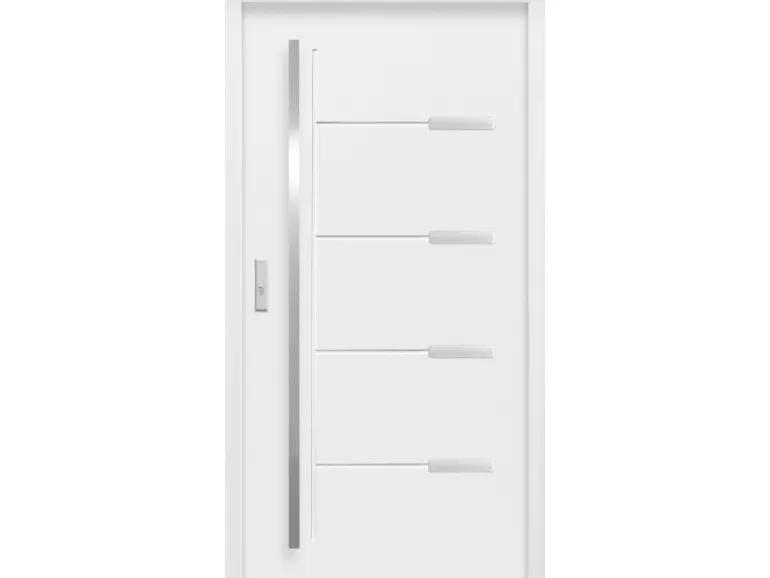 Sicherheits-Haustür ThermoSpace Oslo Prime RC2 Weiß 110 x 210 cm Anschlag L