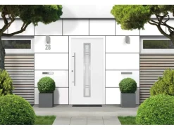 Sicherheits-Haustür ThermoSpace Prime Palermo RC2 Weiß 100 x 210 cm Anschlag L