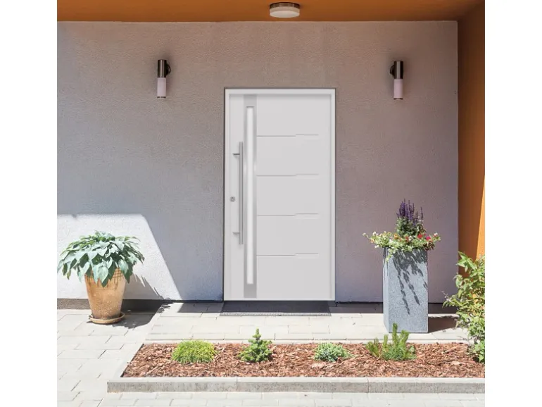 Sicherheits-Haustür ThermoSpace Prime Neapel RC2 Komfort Weiß 100 x 210 cm L