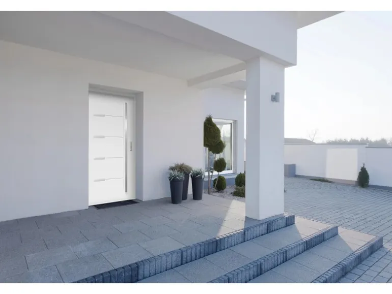 Sicherheits-Haustür ThermoSpace Oslo Prime RC2 Weiß 100 x 210 cm Anschlag R