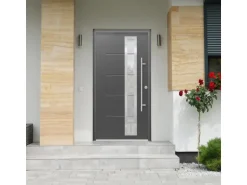 Sicherheits-Haustür ThermoSpace Prime Paris RC2 Anthr. 110 x 210 cm Anschlag R