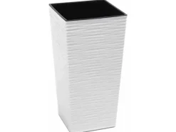 Siena Garden Pflanzgefäß Modern Nizza Weiß 30x30x57,0 cm