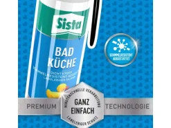 Sista Silikon Dichtstoff Bad & Küche Spender Weiß 100 ml