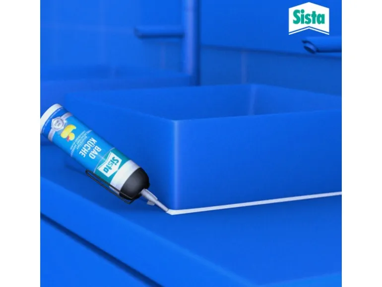 Sista Silikon Dichtstoff Bad & Küche Spender Weiß 100 ml