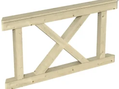 Skan Holz Brüstung Andreaskreuz 150 x 84 cm Fichte Natur
