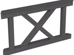 Skan Holz Brüstung Andreaskreuz 150 x 84 cm Fichte Schiefergrau