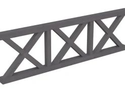 Skan Holz Brüstung Andreaskreuz 270 x 84 cm Fichte Schiefergrau