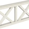 Skan Holz Brüstung Andreaskreuz 180 x 84 cm Fichte Weiß