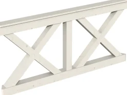 Skan Holz Brüstung Andreaskreuz 180 x 84 cm Fichte Weiß